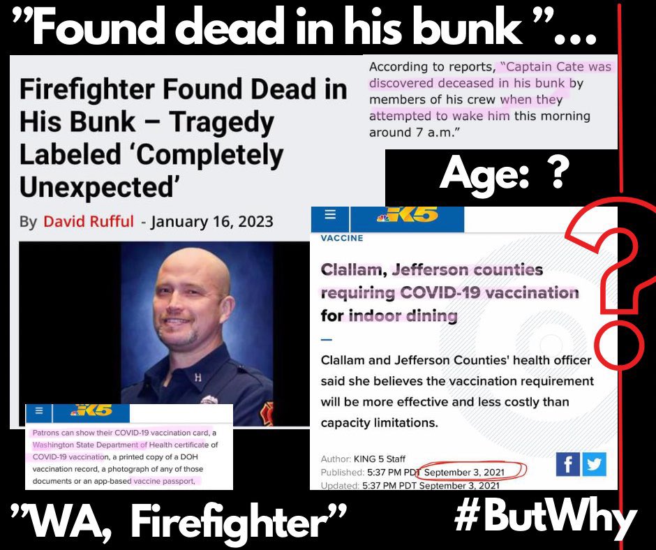 OhioAMF's tweet photo. #DiedSuddenly #DiedUnexpectedly #SuddenCardiacArrest #FoundDead #DiedWhileWorking #DiedWhileSleeping
#DeadFromRespiratoryComplications #FoundUnresponsive #DiedInHisSleep #UnexpectedlyPassed #CauseOfDeathNotReleased #ButWhy https://t.co/3FPgv9k2YD