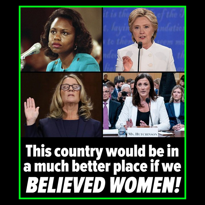 @DashDobrofsky @Zenman1550 .
This country would be in a much better place if we believed women!

#AnitaHill
#HillaryClinton 
#ChristineBlaseyFord
#CassidyHutchinson