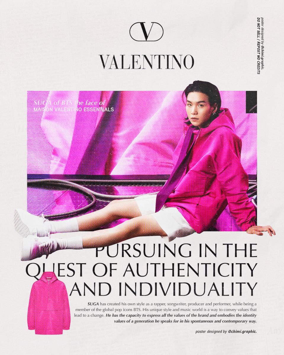 chimigraphic's tweet photo. #SUGA Valentino Ambassador ! https://t.co/8EqyyIdjV9