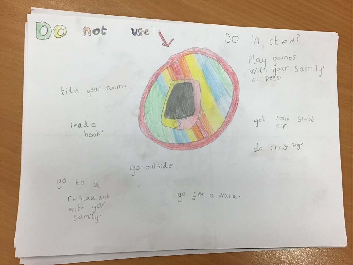 HGPAMrsVernon's tweet photo. In 3AV we have been focusing on digital literacy in computing. We thought about limiting our screen time and made some posters. We wanted to help others by suggesting alternatives to using a screen #harrowgateacademy #harrowgatecomputing https://t.co/8T3b89tvN5