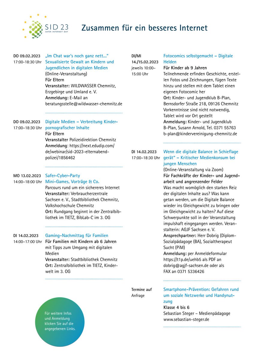 Sicherheit im Netz - das geht nur durch Aufklärung! Auch dieses Jahr wollen wir deshalb auf die unterschiedlichen (wichtigen!) Veranstaltungen zu diesem Thema aufmerksam machen.

❗️Gerne auch großflächig streuen❗️