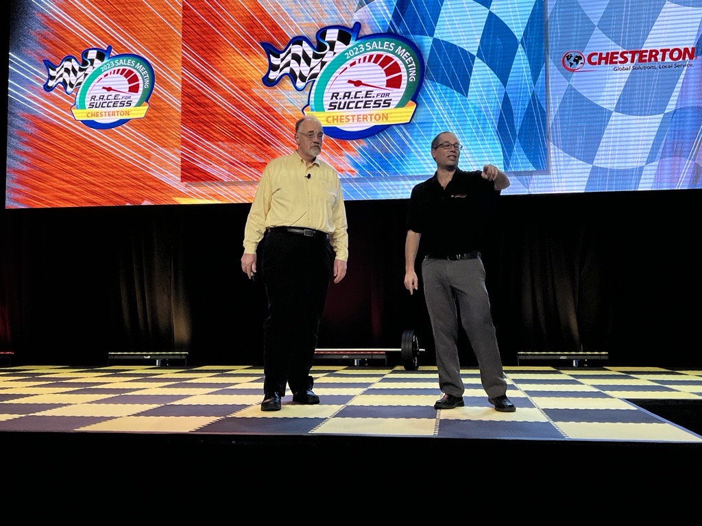AWChesterton's tweet photo. Get your motor runnin'... 🏎😎 Day two of our 2023 North American Sales Meeting! Today’s opening session began with a very informative review of our Sales Tools. On to the workshops and tradeshow! #chestertonraceforsuccess2023 #teamchesterton https://t.co/7Ukr9daaqU