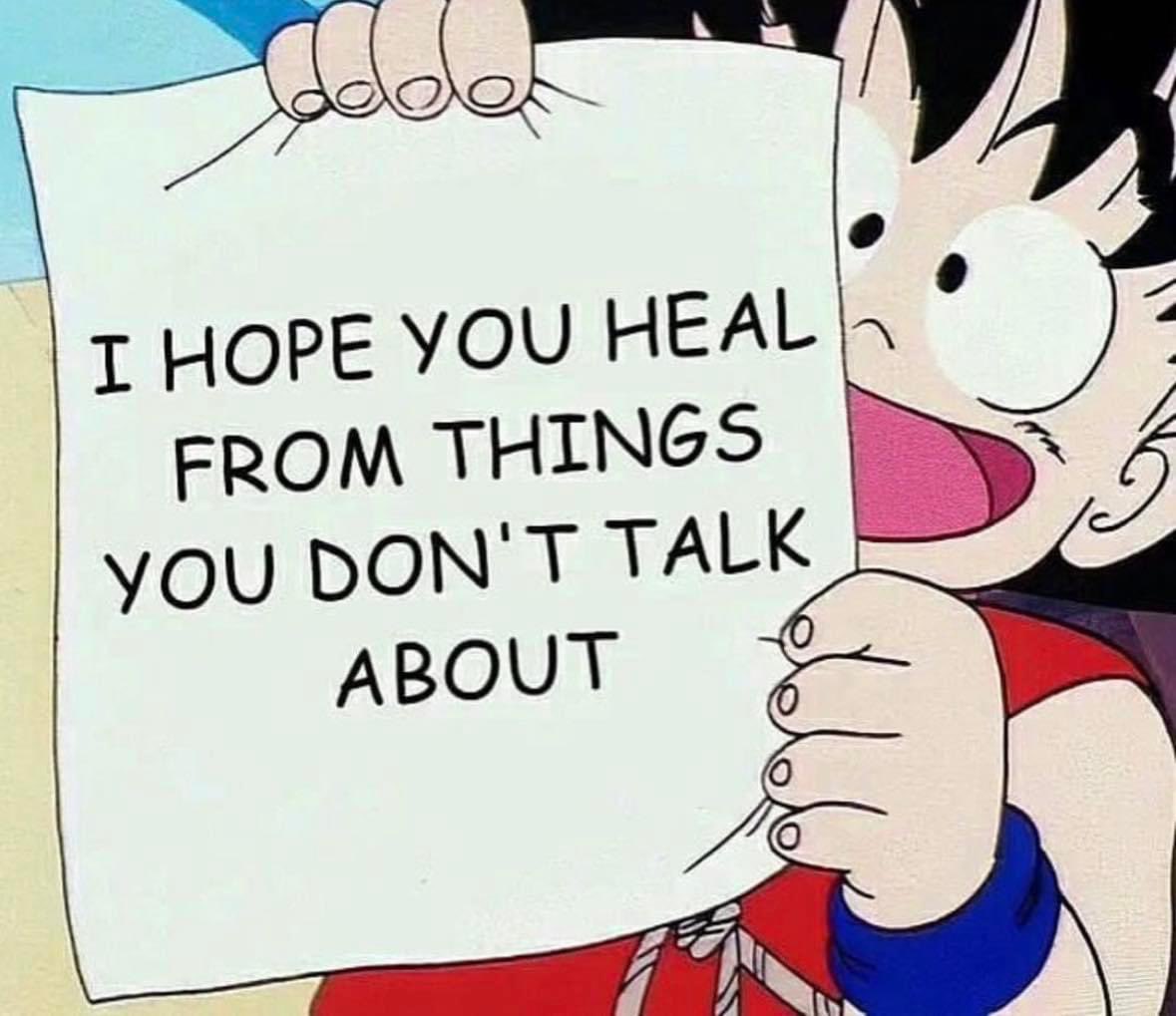 Amidst all the negativity out here, here’s something positive. I truly do hope everyone can heal from their hidden battles, it’s one step to fixing what’s fundamentally wrong with this world. 🛸👻 #positive #inspirational #DragonBall #goku #art #Memes #VIBE