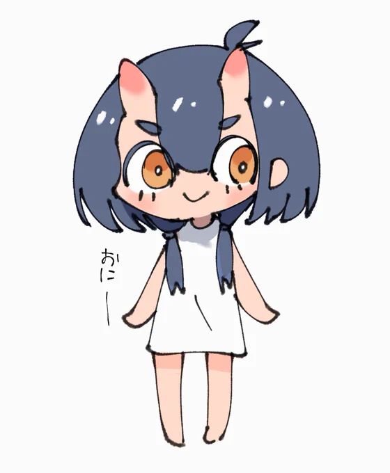 落書き 鬼っ娘描いてみた #オリジナル 
