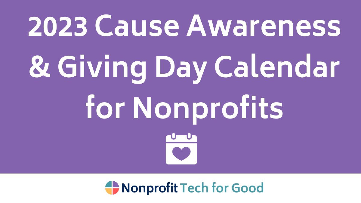 The Nonprofit Center (@thenonprofitcen) on Twitter photo Check out this year's Cause Awareness & Giving Day Calendar featuring 100+ of the top international cause awareness and giving days for nonprofits: ow.ly/sGsY50MkqZb
<a href="/nonprofitorgs/">Nonprofit Tech for Good</a> Check out this year's Cause Awareness & Giving Day Calendar featuring 100+ of the top international cause awareness and giving days for nonprofits: ow.ly/sGsY50MkqZb
<a href="/nonprofitorgs/">Nonprofit Tech for Good</a>
