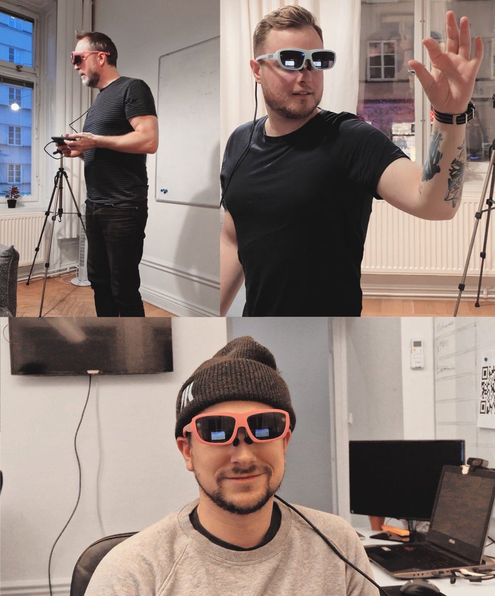 A normal day at the #XRoffice 
Testing 👓 <a href="/ypsilon_x/">Ypsilon X Holding</a> 🙏 for the opportunity 
Future today #XR #AR #ARglasses