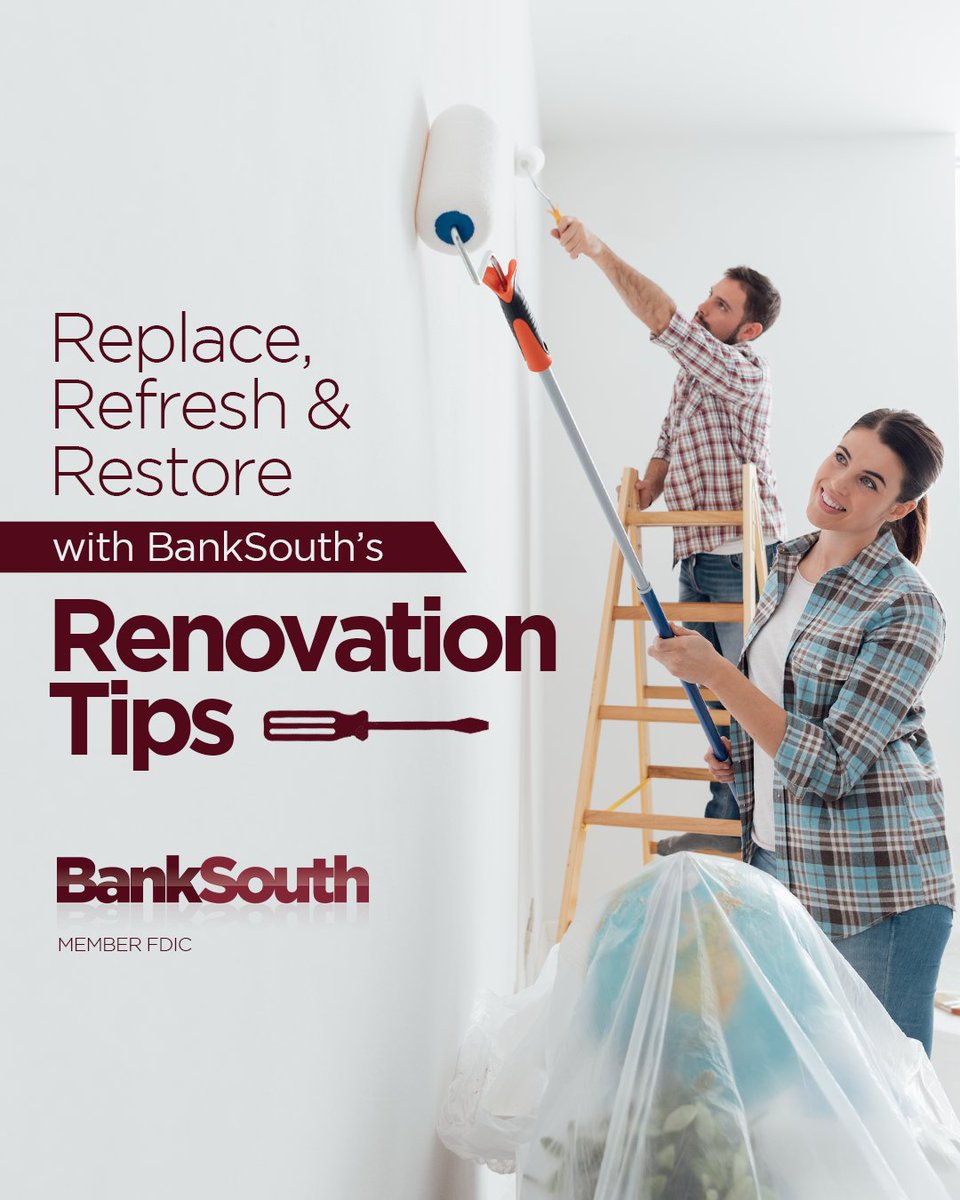 Making updates to your home is exciting. Make sure yours is a success with the help of our latest blog 👉 trst.in/z7vBh7 #banksouth #renovationlife #renovationideas #heloc #homeequity