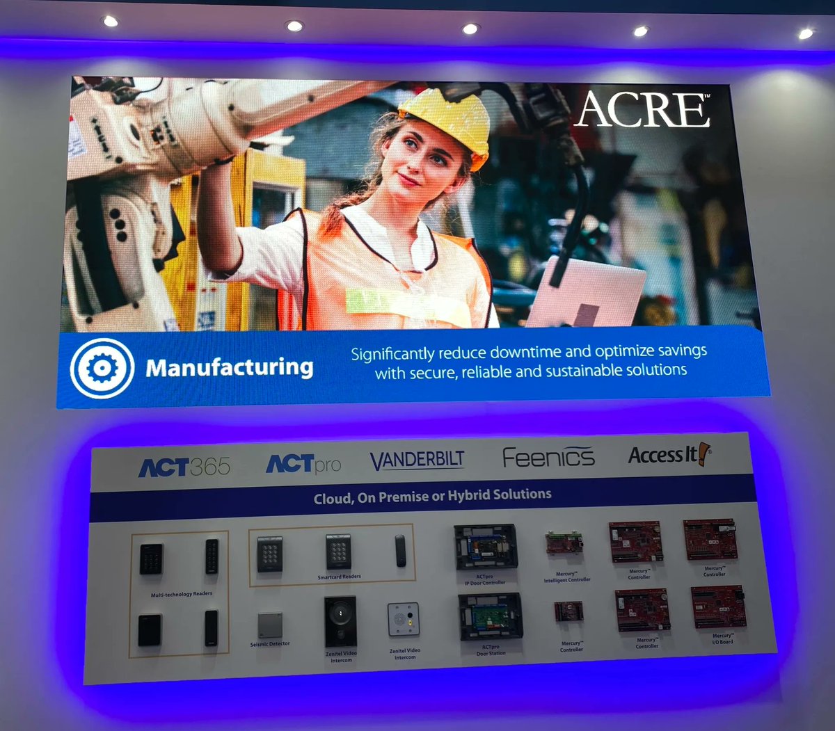 VanderbiltInd's tweet photo. First day of #intersec2023 where the #ACRE is excited to welcome you at stand S1:A17 and present our latest offering in #accesscontrol #visitormanagement #lifesafety #solutions and #cybersecurity
#Comnet #Razberi #ACRE #Feenics #AccessIT! https://t.co/ER4DQHrJ7z