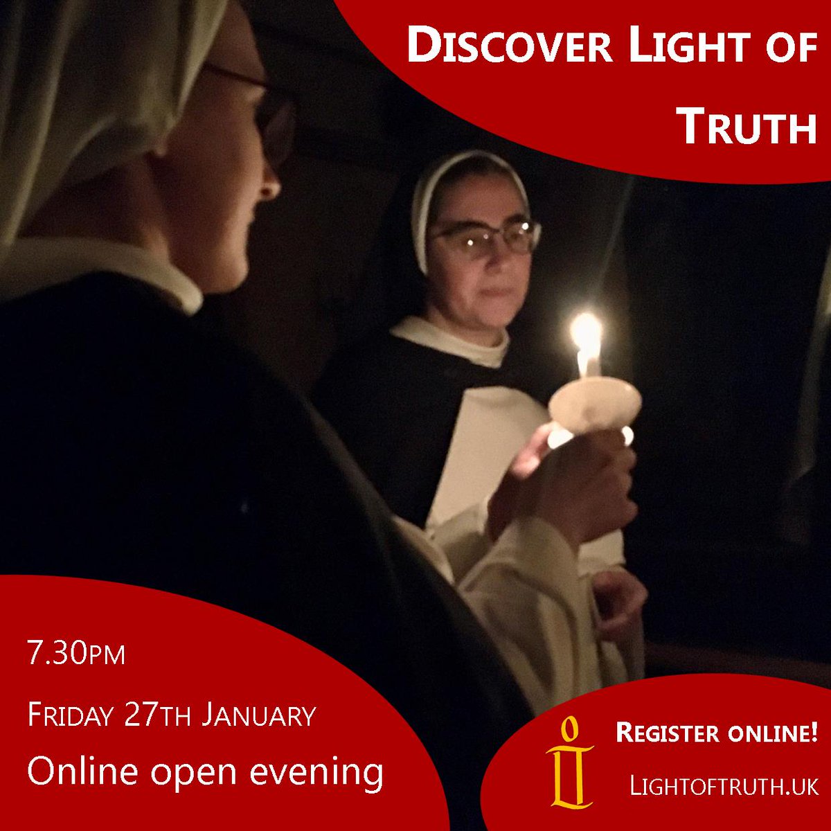 DomSrStJoseph's tweet photo. Join us next Friday, 27th January, for our Light of Truth open evening! Come to find out more about how it works, and how you and your parishes and dioceses can get involved. Register now, and invite a friend!
https://t.co/LVlUva2AMA
#catechesis #catholicfaithformation #mission https://t.co/XzaHg1HHrO