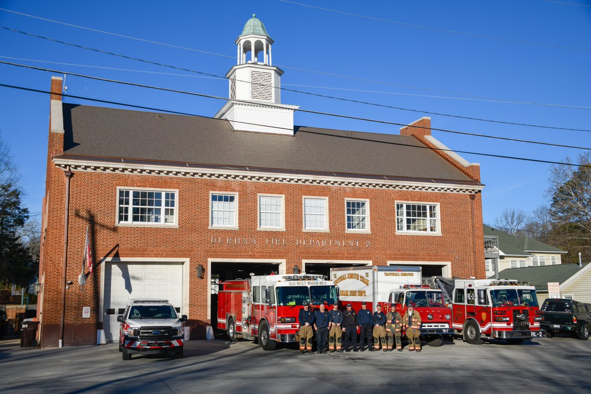 durhamcityfire's tweet photo. Many of you have been asking - and now we’re happy to announce that after four months of renovations, our firefighters are back operating out of Station 2!

They are all very happy to be home 🚒 https://t.co/iqdijp3rYR