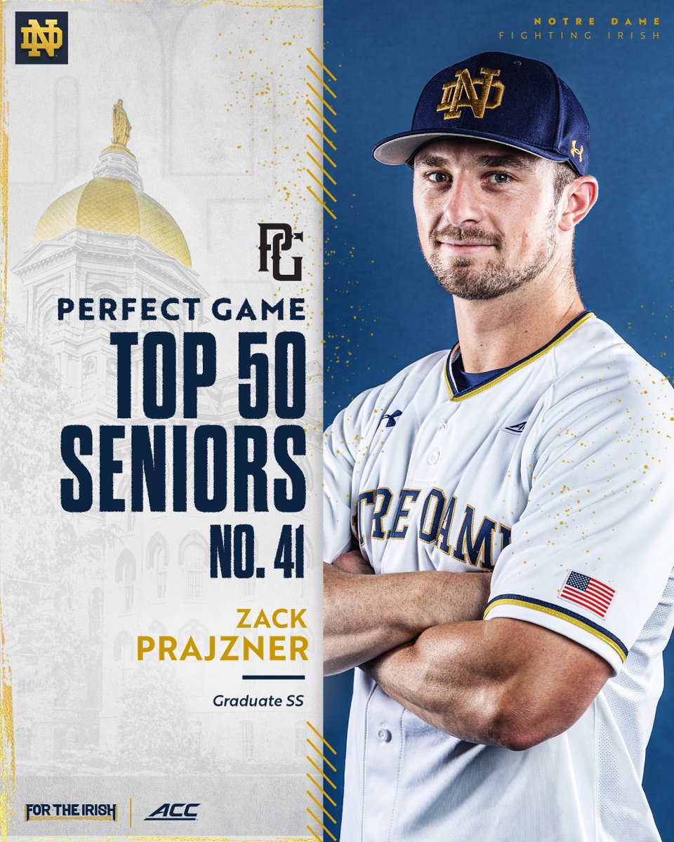 NDBaseball's tweet photo. Carter Putz and Zack Prajzner were recognized by @PerfectGameUSA as two of the top 50 seniors in the country! 

#GoIrish☘️ https://t.co/Z1tPEq80gx
