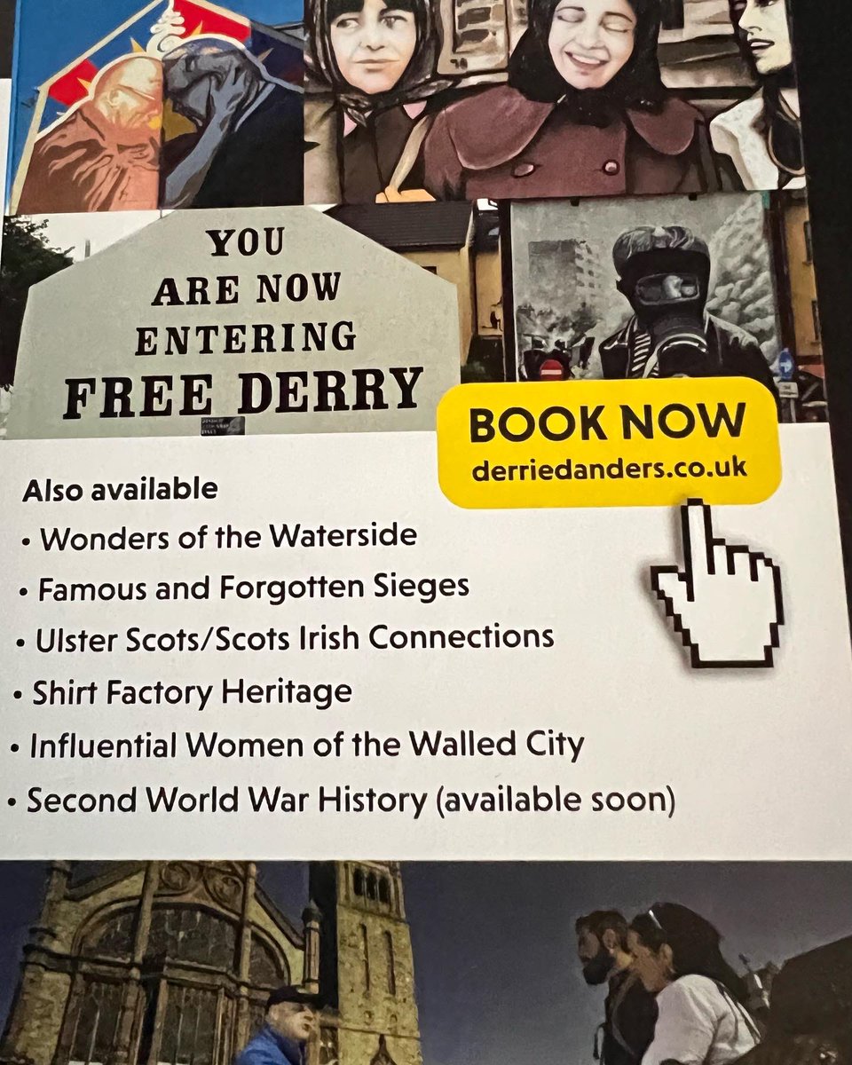 DerrieDanders's tweet image. Check out my new flyers. These cover both the walking tour and audio tour aspects of the business.
#derriedanders #visitderry #voicemap