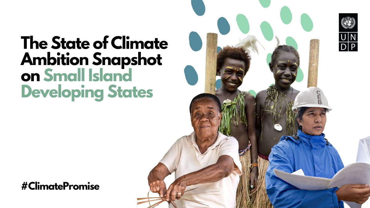 UNDPplanet's tweet photo. Small island developing states are on the frontlines of climate change, but they're also on the frontlines of climate action.

Explore our latest publication to learn more about how small island developing states are delivering their #ClimatePromise: https://t.co/skrCr8vlgZ https://t.co/mTceJNQo6T