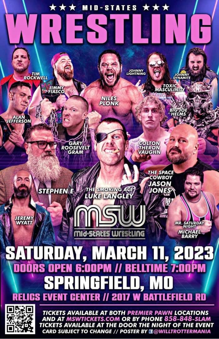 Get your tickets at mswtickets.com 
#midstateswrestling #springfieldmo