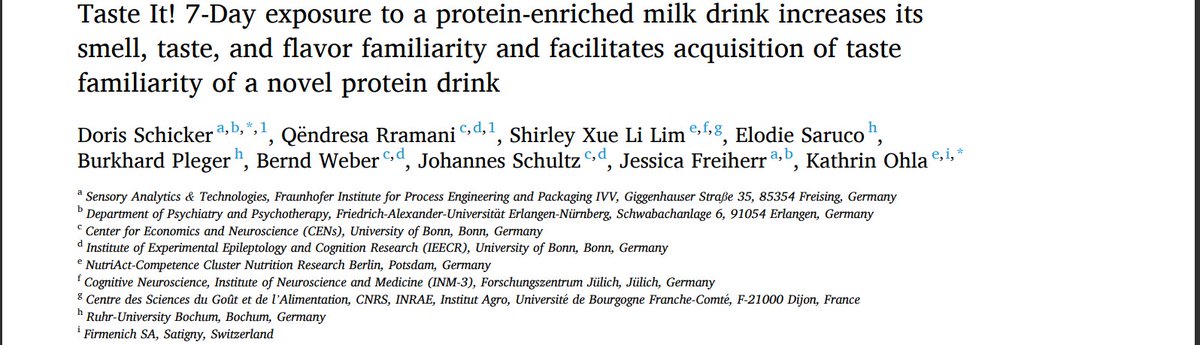 NeuroSenseLab's tweet photo. New Paper out in Food Quality and Preference! Congratulations to Doris Schicker, and big thanks to our perfect collaboration partners @katohla and @Qramani ! 

Full story 👉https://t.co/1GZ0XgCEba

Summary 👇
(1/6) https://t.co/YZu3hXtFES