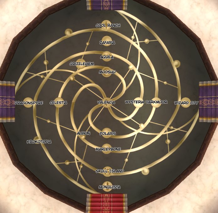 IanSilverheart's tweet photo. A potential map of the spiral based on the one found in Valencia, ft some theorized locations of worlds we see in the skyways of @Pirate101 #pirate101 https://t.co/tHeYqHYusQ