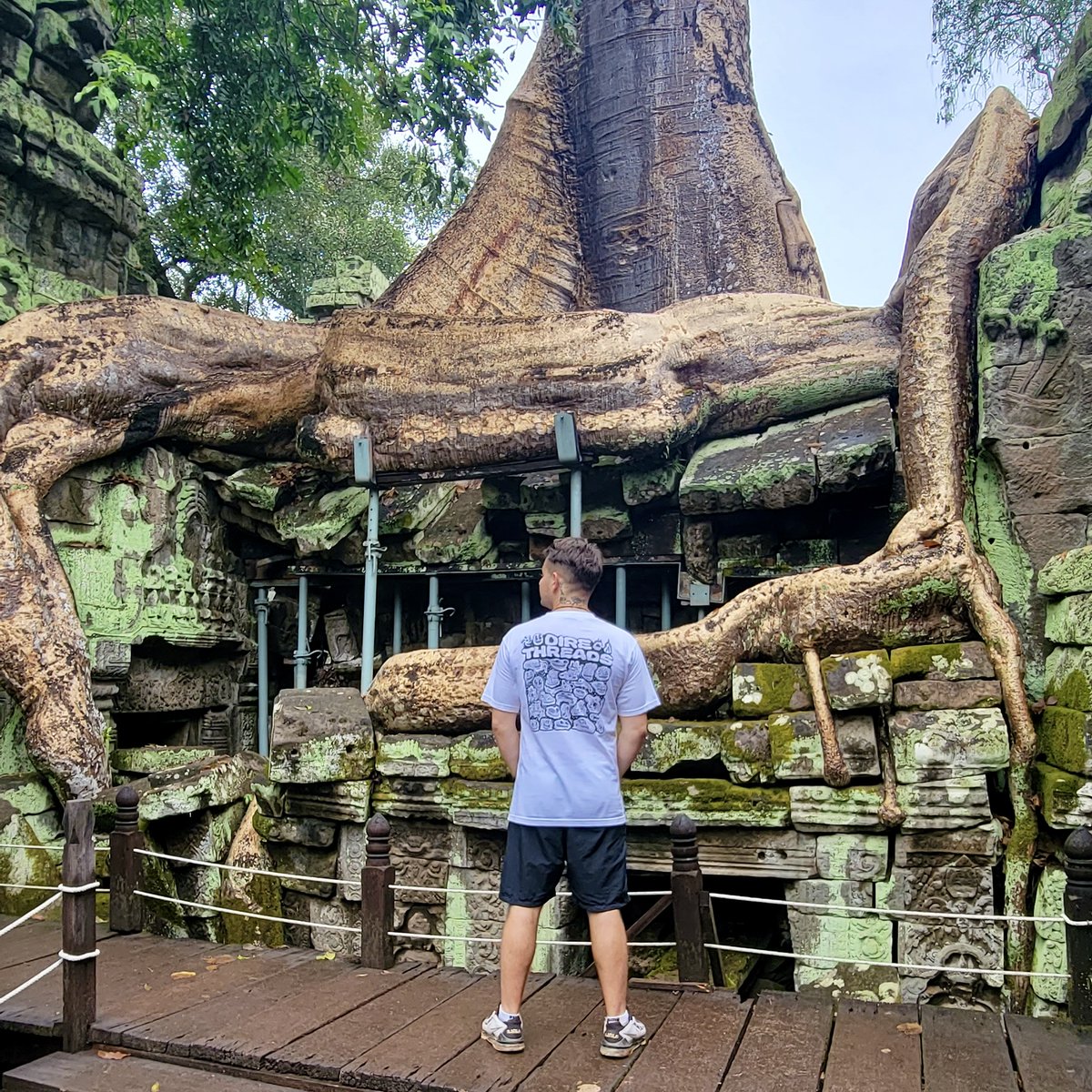 Paul rocking the Thunder Tee in Cambodia. Maybe the only white tee we’ll ever make. On sale now for $20. #direthreads #worldwide