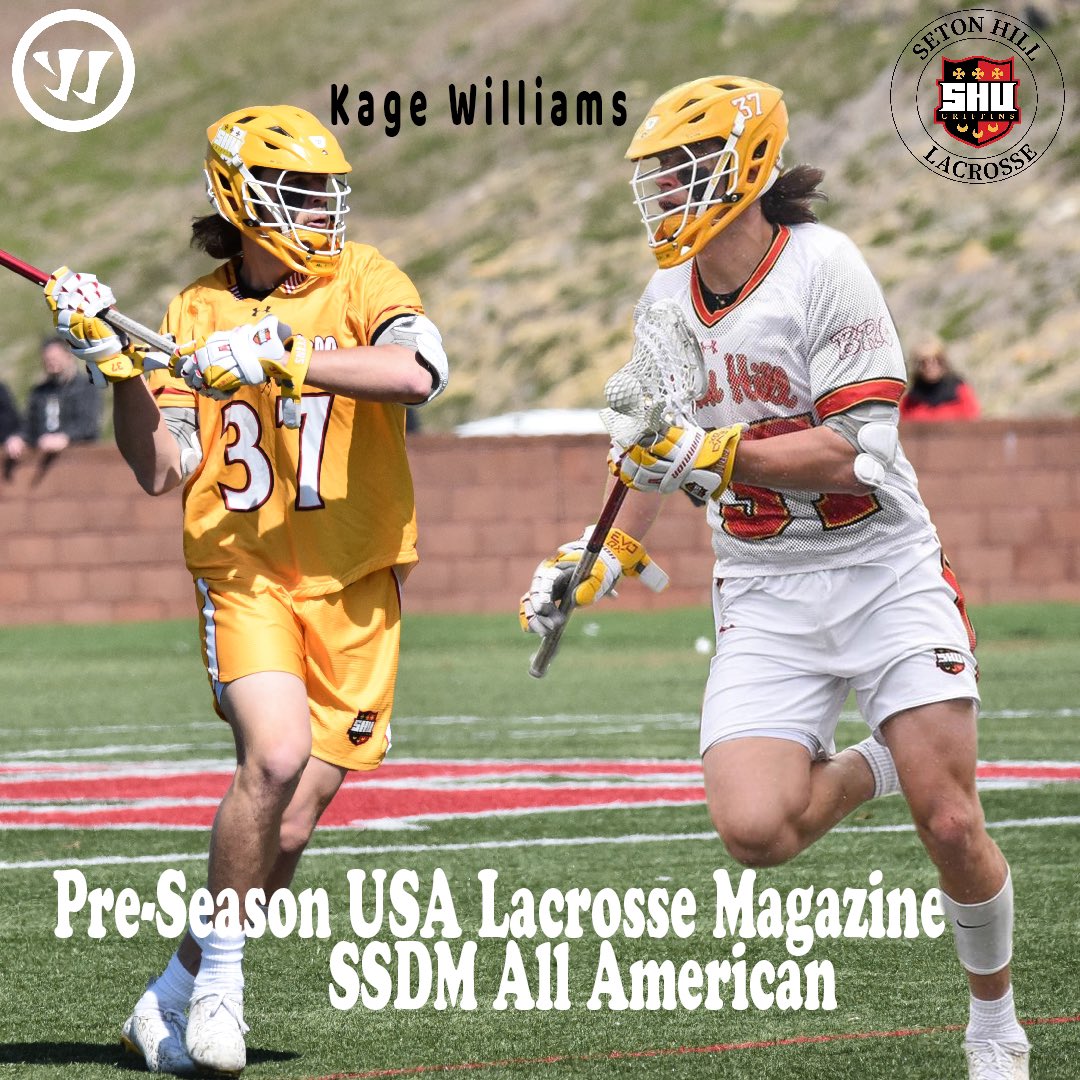 SetonHillLax's tweet photo. Congrats to our @USALacrosseMag preseason AA! @kagewilliams17 

#Family | #BRG https://t.co/mZcx0Tf3J0