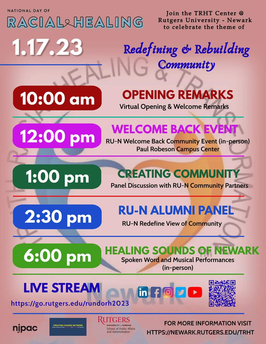 TRHTNewark's tweet photo. Join us for this wonderful day of healing! 
#NDORH #racialhealing https://t.co/WOPHCISnsn