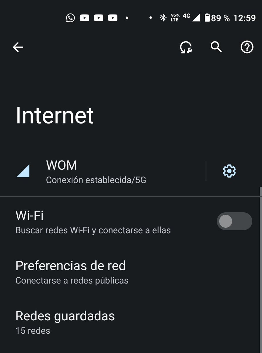 _ELWIS_'s tweet photo. Tío @womchile me podría aclarar está duda?? Estoy o no conectado a 5G ?? https://t.co/8a90DOYcFD