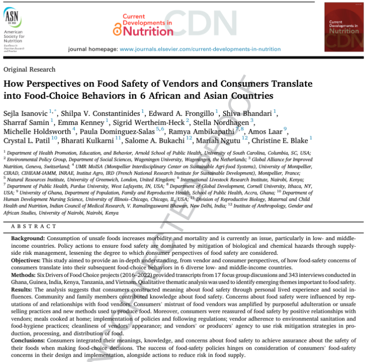 🔥NEW PAPER ALERT🔥 #foodsafety🥬🍅🥕perspectives in #LMIC🌍🌏 by @DFC_Program's very own @IsanovicSejla @digjam23 @Shivabhandari08 @SaminSharraf @WertheimHeck @StellaNordhagen @iamramyaambi @alaar @clpatil @sallybukachi1 @mariahngutu @foodchoiceRD ⬇️⬇️⬇️ sciencedirect.com/science/articl…