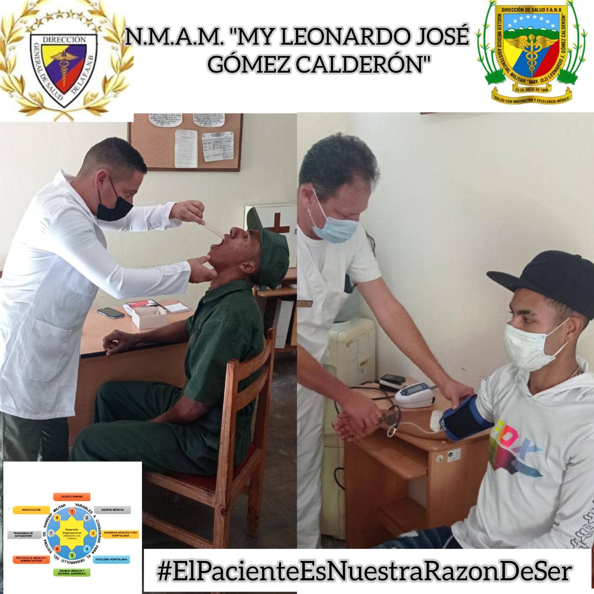 #17ENE Seguimos en apoyo al contingente ordinario #Enero2023 realizando evaluación médica general a todo el personal de aspirantes, demostrando que #SoloUnidosVenceremos
<a href="/DigesaludFANB/">DIGESALUDFANB</a> 
<a href="/junior180570/">Pablo Beltrán Pérez Villamizar</a>