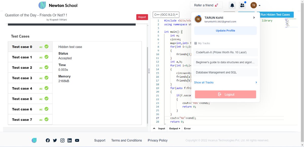 tarunkohli13621's tweet image. Today I have solved question_title using #language_used
#Day2 of #30daysofcode @everydaycoders
#community #coding #programming #competitiveprogramming #codingchallenge #dsa #bubbleupcommunity