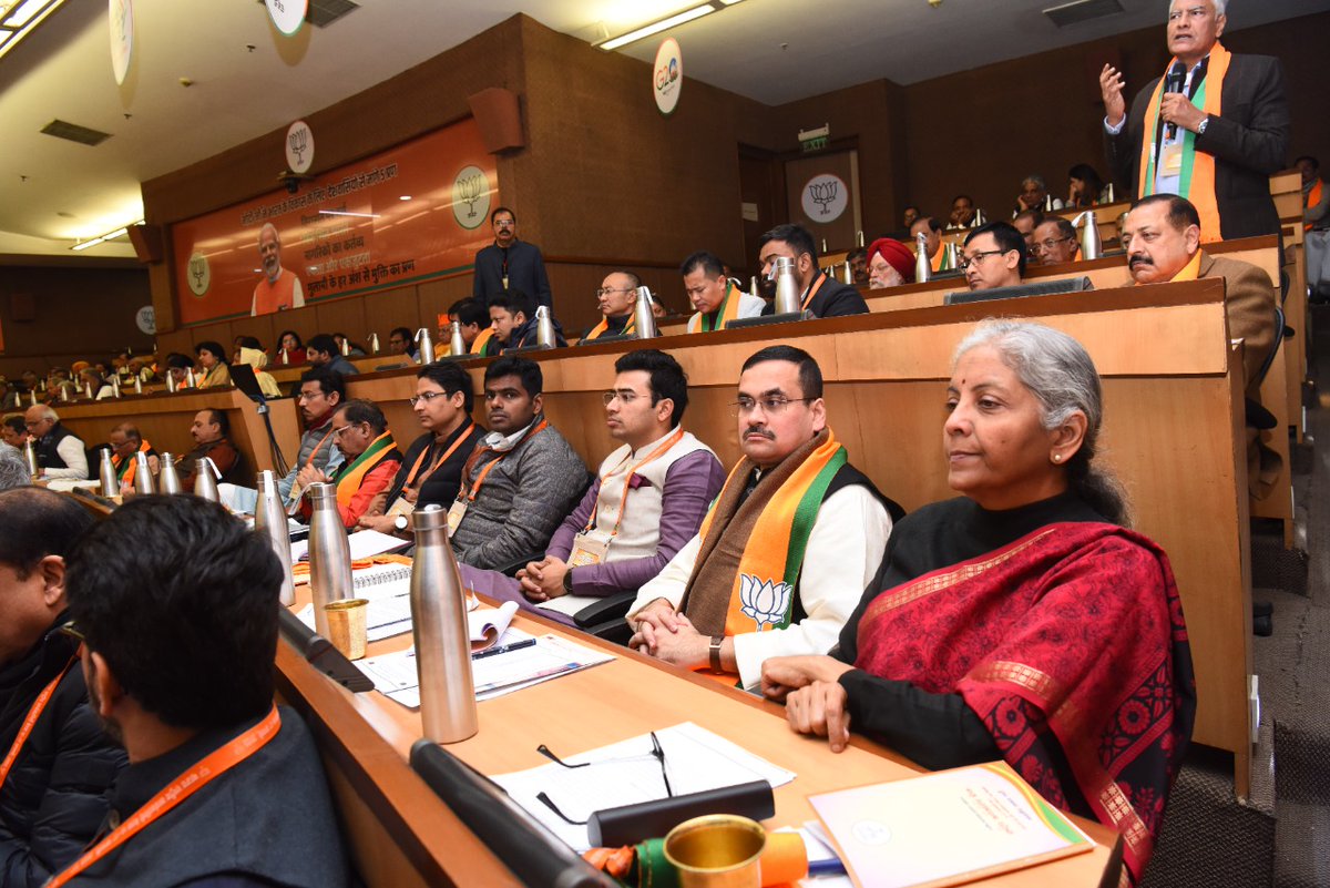 RajuBistaBJP's tweet photo. Was honoured to be a part of the two-day-long historic BJP National Executive Committee meeting, which concluded successfully today. (1/n) https://t.co/HVRGxeWKwB