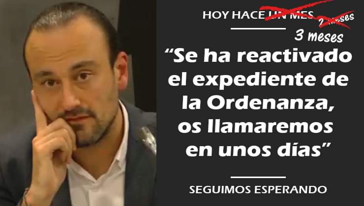 🔴🟢 Ya han pasado 3 MESES (y 10 días) sobre una Ordenanza que llevamos esperando 5 AÑOS. 
Solo pedimos que el Ayto. @Torrelavega_es cumpla con sus compromisos, antes de empezar con todas las promesas electorales.
#somos39300 #torrelaveganizate #entorrelaveganosetoca