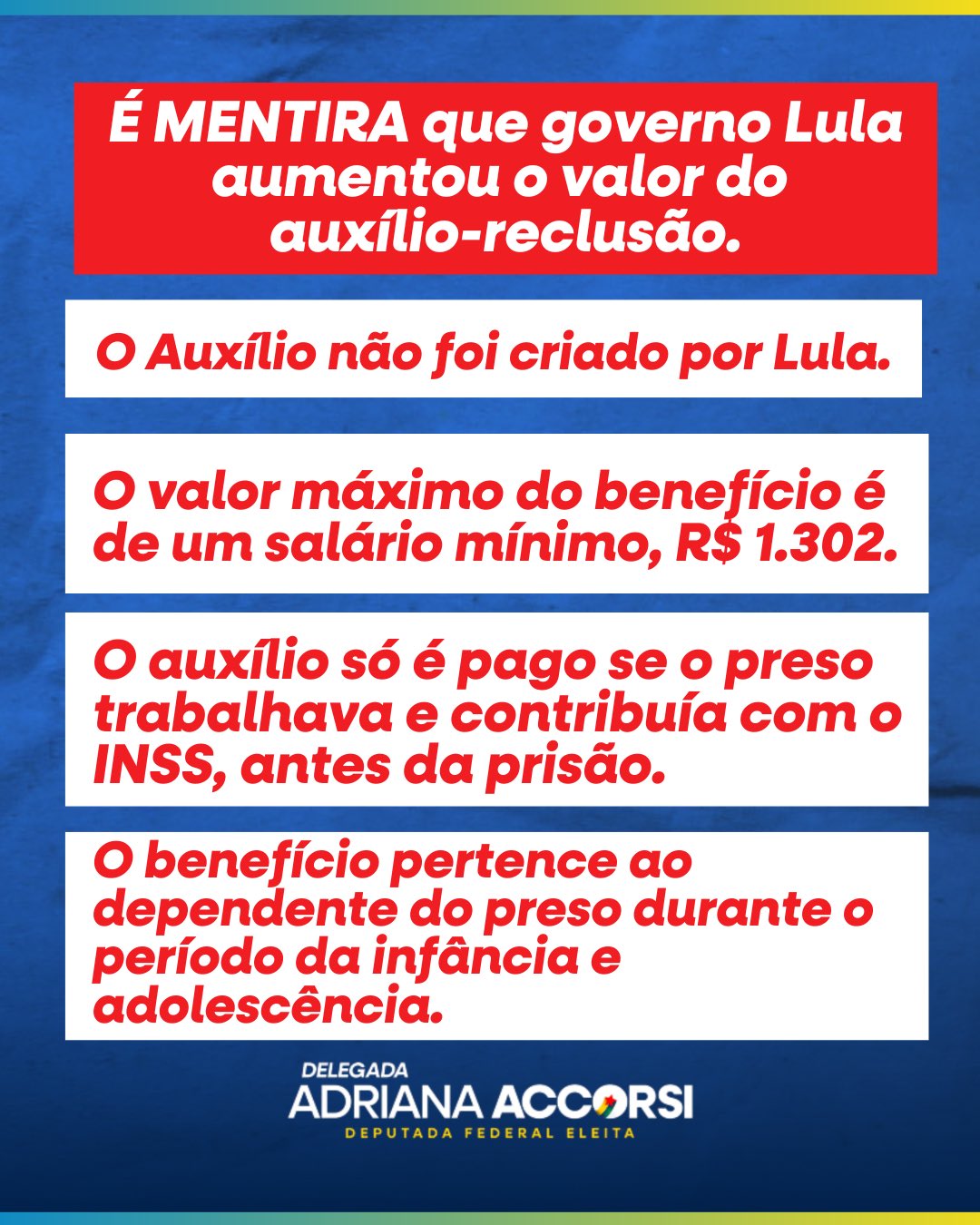 FAKE NEWS: É mentira que Lula aumentou auxílio-reclusão acima do salário-mínimo  