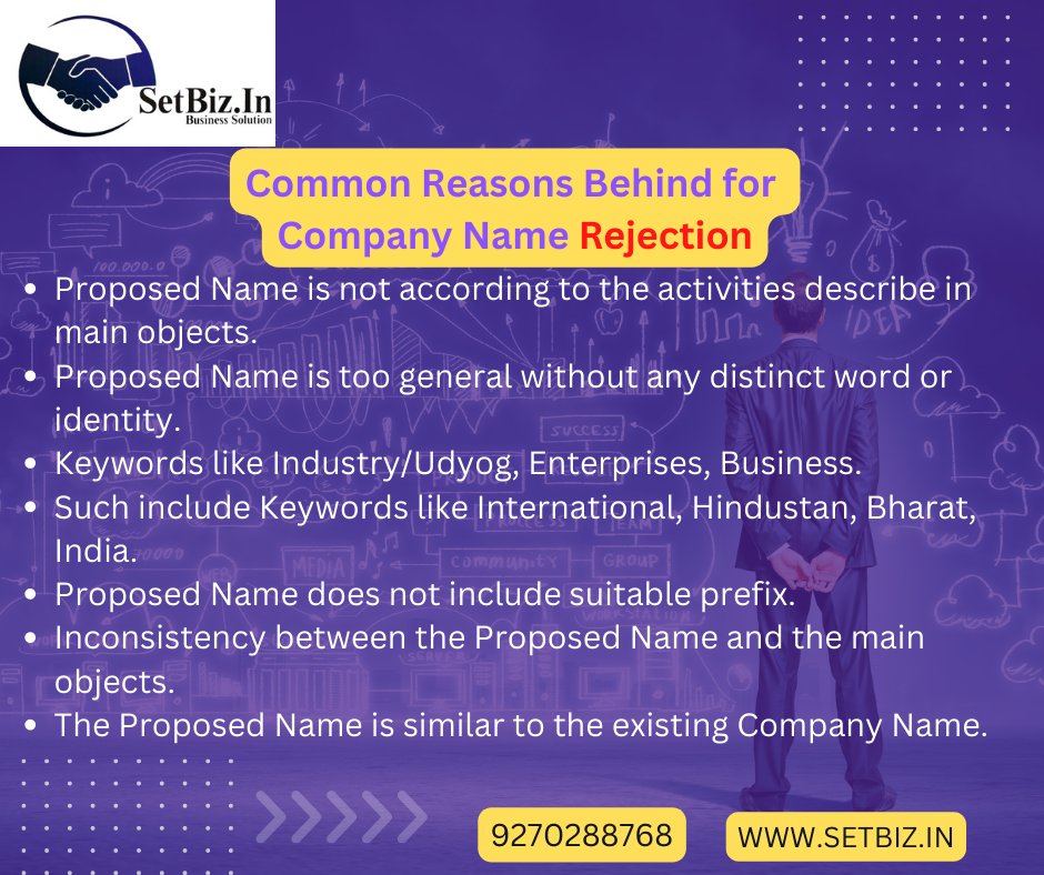Setbiz_Solution's tweet photo. Connect with us at https://t.co/q4BDbU4lXZ , Our expert team will give you the right advice how to get name approval.
For More Info;-
Visit At- https://t.co/q4BDbU4lXZ
Call Us- 092792 88768
.
.
.
.
#nameapproval #rejection #company #companyregistration #companyregistrationindia https://t.co/5NVepqipV6