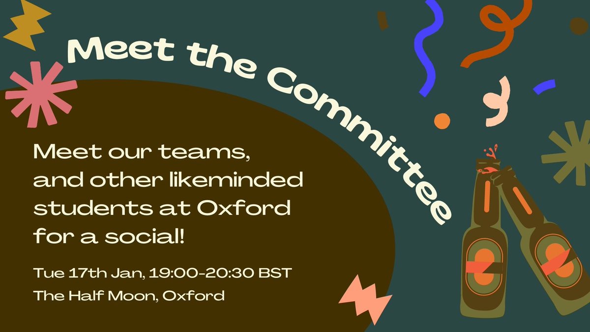 Students in / interested in OCS, come along tonight for an informal social at the Half Moon! 
Whether you’ve been involved before or not, this is a great opportunity to meet our members, have a good time, and have a chat about how you can be a part of climate action in Oxford 🎉