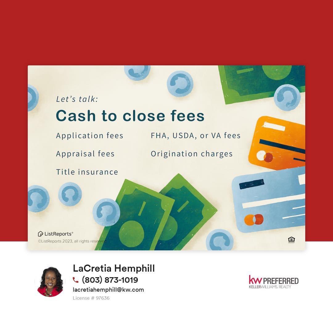 EliteRealtor803's tweet photo. ✨ Fees To Know About ✨
It’s important to factor in cash-to-close fees 💵 so you don’t run into any surprises on the way to your dream home. 🏠

Questions? 🤔 Send me a message — I’m here to help! 😉
#realestate #buying #homeowner #cashtoclose #homeownership #homebuying https://t.co/pGLotswxox