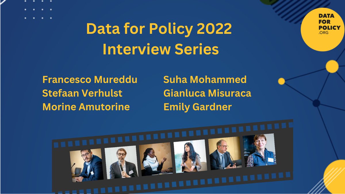dataforpolicy's tweet image. #dataforpolicy2022 interviews from Brussels - learn more about data for policy and its importance from key contributors @muredduf @StefaanVerhulst @theamutorine @seaasaw @Gianlucamisu and @STSEmilyG - on our YouTube channel youtube.com/playlist?list=…