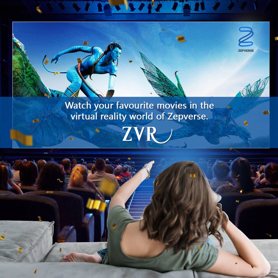 mikesme24's tweet photo. ZVR is a virtual theatre of the Metaverse-based world Zepverse. Now watch your favourite and upcoming movies from your home with an immersive VR experience.
.
.
.
.
#Zepverse #trendingreels #experience #virtualreality #theater #vrmovies #Avtar https://t.co/HAEN0UH7pN