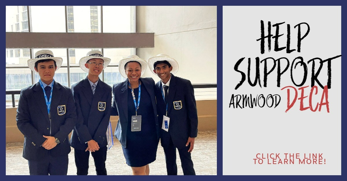 <a href="/AofDeca/">Armwood AOF/DECA</a> needs your support. Help send their 30 qualified competitors to state competition in Orlando. Learn more at 🔗app.memberhub.gives/ahs-deca