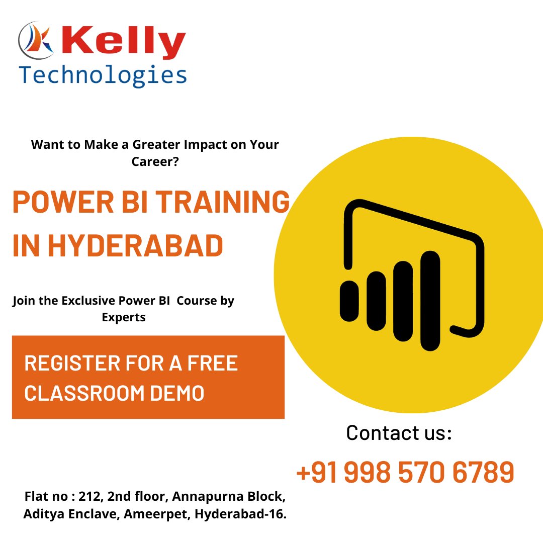 KellyTechno_adm's tweet image. Fast-Track Your IT Career with Power BI Course Free Classroom Demo On Session On At Kelly Technologies
For More:
forms.gle/xEL3spJkF8LbkE…
For More:
kellytechno.com/Hyderabad/Cour…
#PowerBITraining #PowerBICourse #Hyderabad
