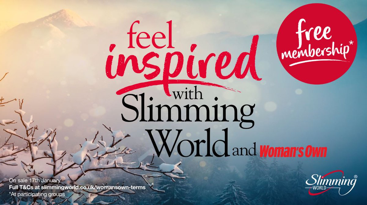 SlimmingWorld's tweet photo. Looking for a sign to start your #WeightLoss journey? Look no further 👀. Find a free joining offer in the latest issue of @WomansOwn magazine, out now on newsstands 💗✨. https://t.co/TRYE8jwBtH