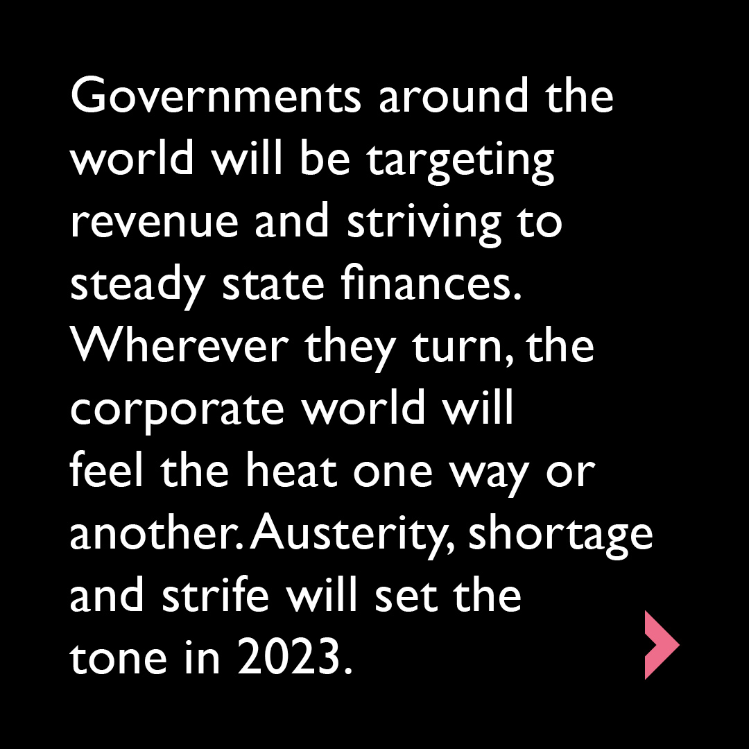Control_Risks's tweet photo. Austerity, shortage and strife will set the tone in 2023. Our top regulatory risk for the year is the turbulence caused by government responses to tougher economic conditions and greater fiscal fragility. Explore: https://t.co/W6OrqZfAgb #RiskMap2023 #RegulatoryRisk #CostOfLiving https://t.co/9VTKSDkw4B