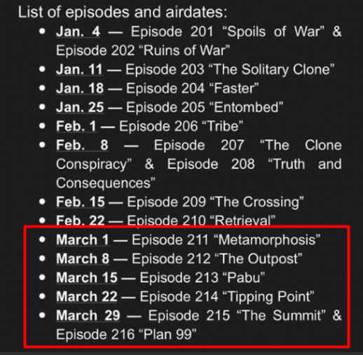This is the amount of episodes of #TheBadBatch  that will overlap with #TheMandalorian. These are the 5 final episodes, including a double episode finale. Why does the audience have to divide itself between the two shows when we could have a day for each? #bringbacktbbfridays