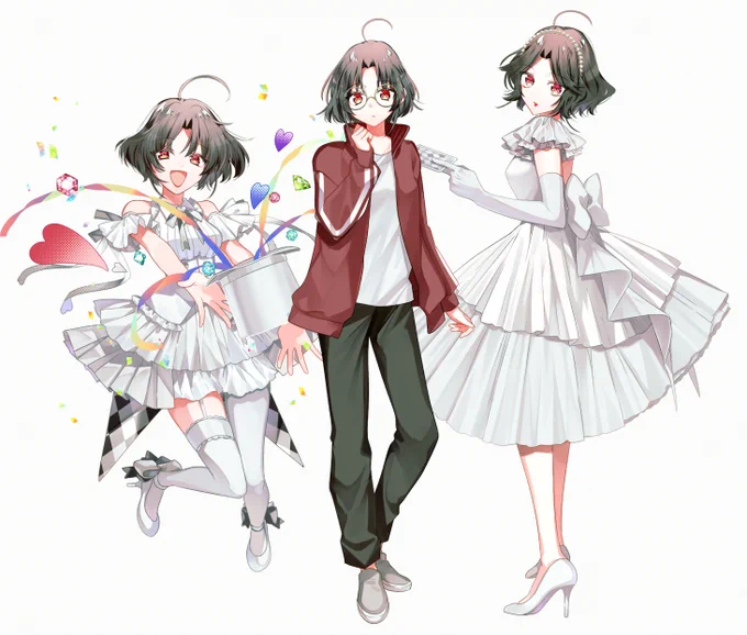 女 