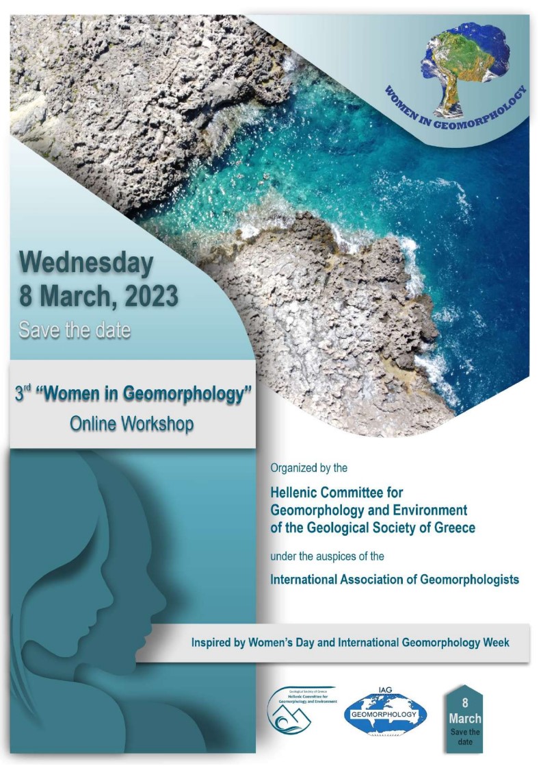 The 3rd 'Women in Geomorphology' webinar is approaching! Save the date: 8 March 2023! geomorphologyhelle.wixsite.com/geomorphology/… #IntGeomorphWeek2023 #WomenInSTEM #womeninscience #geomorphology