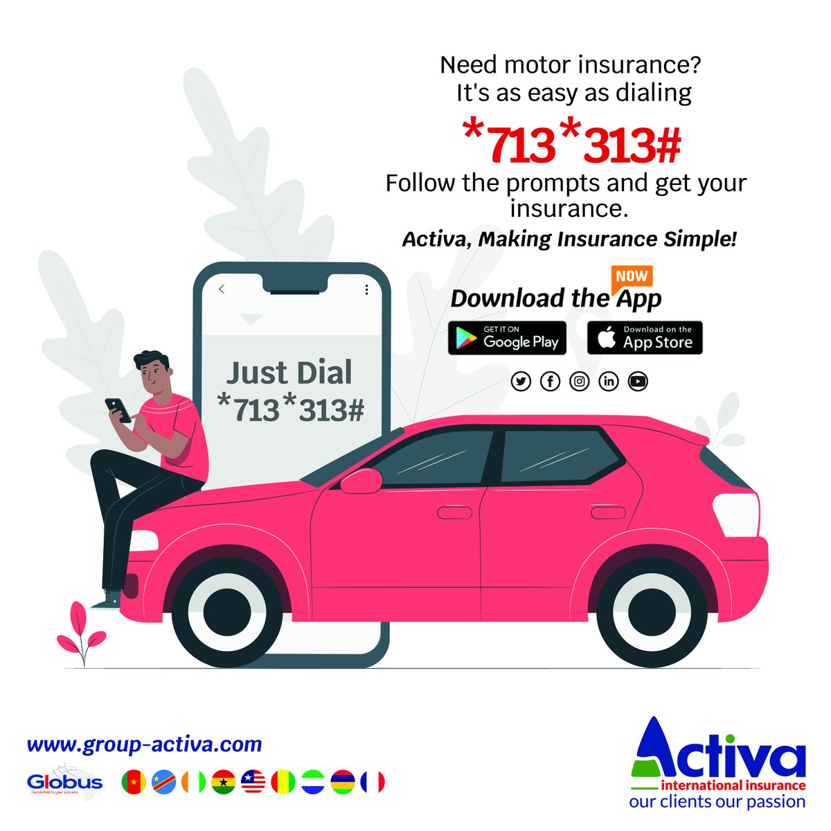 ActivaGhana's tweet photo. Protect yourself, your vehicle, and other users on the road. Purchase motor insurance from Activa for peace of mind.
#Availability #ActivaInsurance #Insurance #ActivaGhana #MakingInsuranceSimple #getACTIVAted #MotorInsurance #InsureWithUs #GetInsured https://t.co/Mh3qQc8EWn