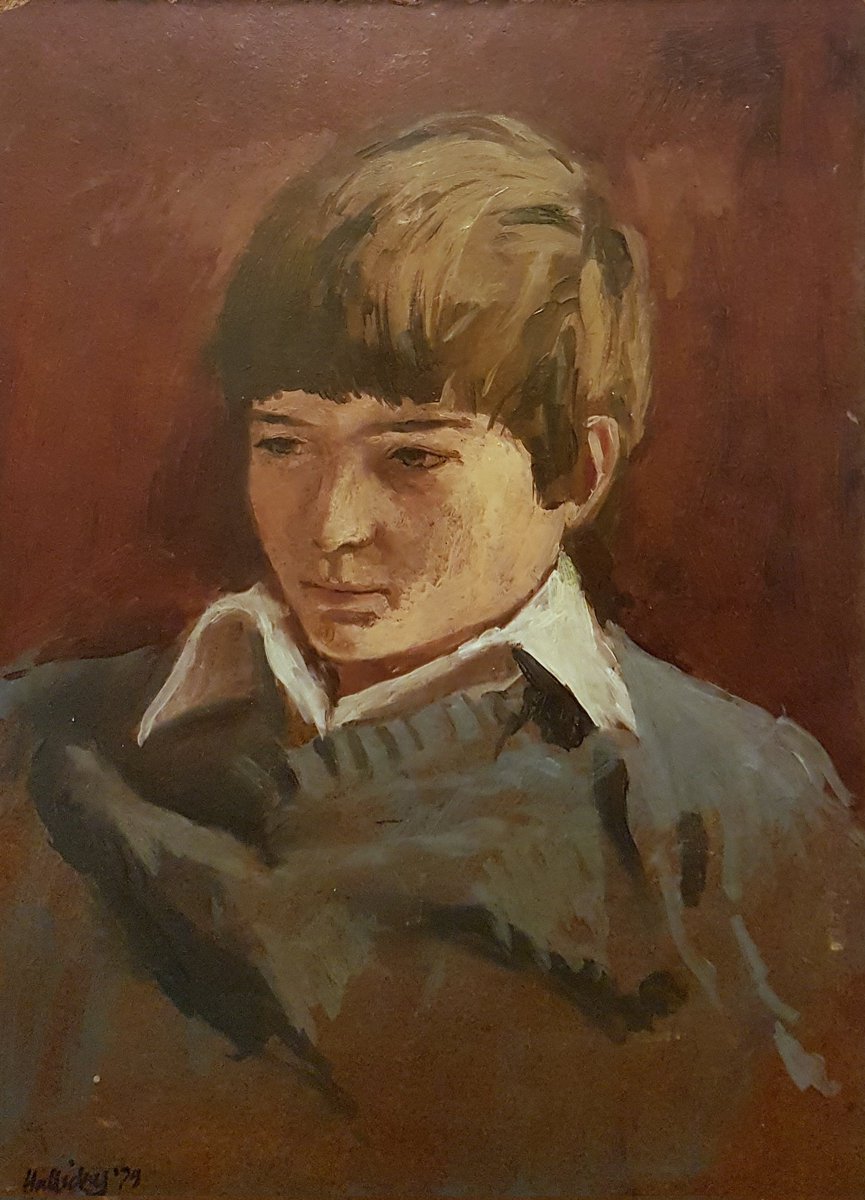 Me, back in 1979, painted by my dad. I remember it was done in his studio at his home in Taylor Road, #KingsHeath #birmingham