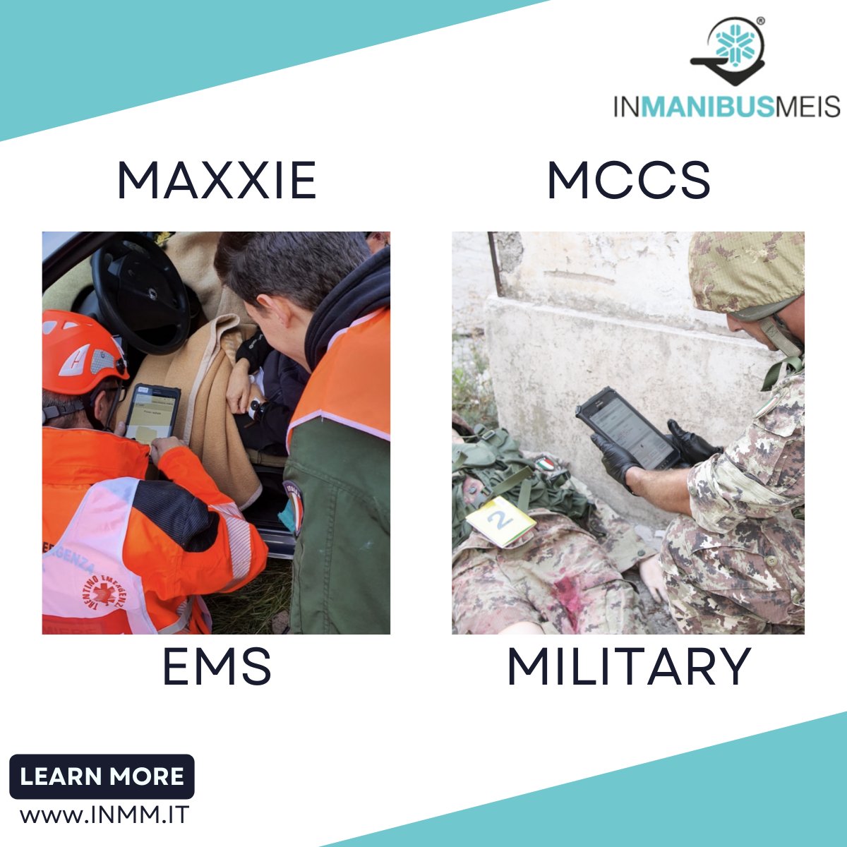 INMMHEALTHCARE's tweet photo. Not sure which of our Patient Tracking and Flow systems is for you? We like to keep things easy to understand, just like when you're using our software.

If you're in the EMS sector, MAXXIE is for you. In the military? MCCS. https://t.co/H8LQwi3Qgh
