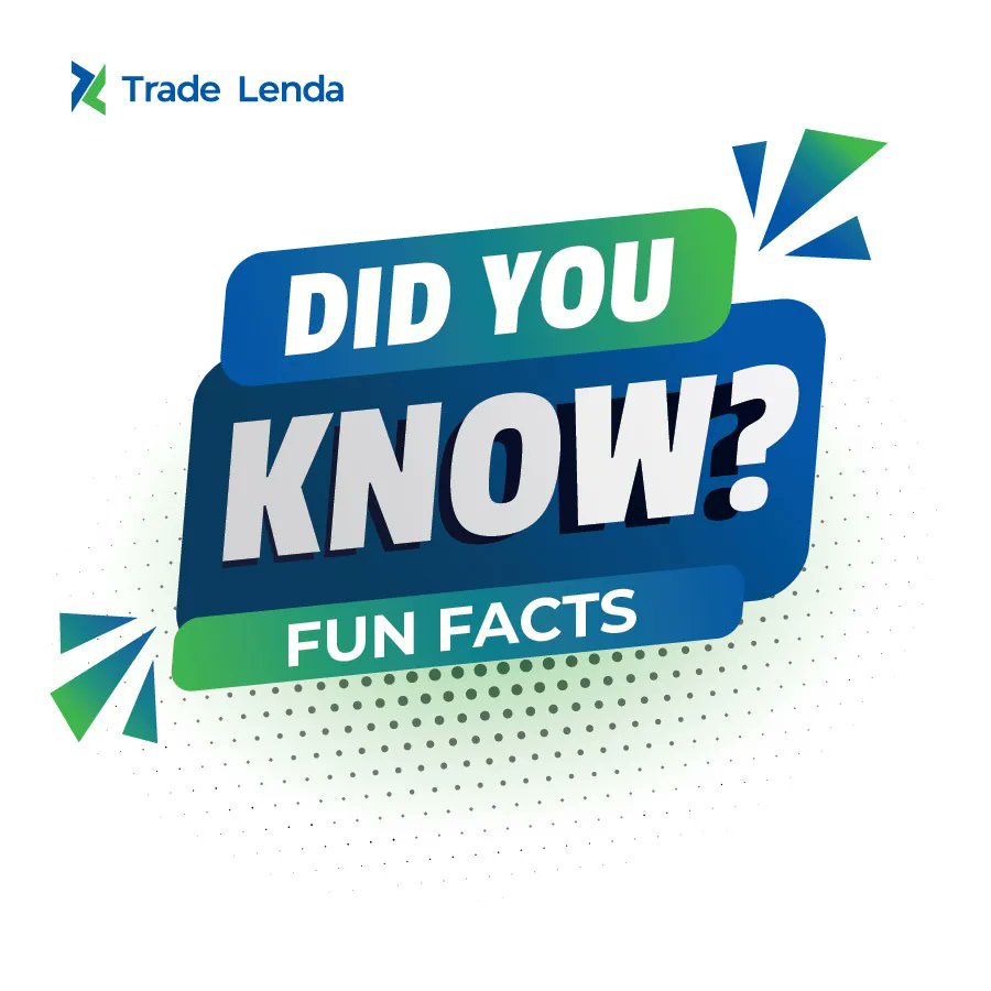 TradeLenda's tweet photo. It's Fun Facts day!
Did You Know??
#tradelenda #financeplug #fintech #letshavefun #FunFacts #FunFact https://t.co/1NB69fvtSW