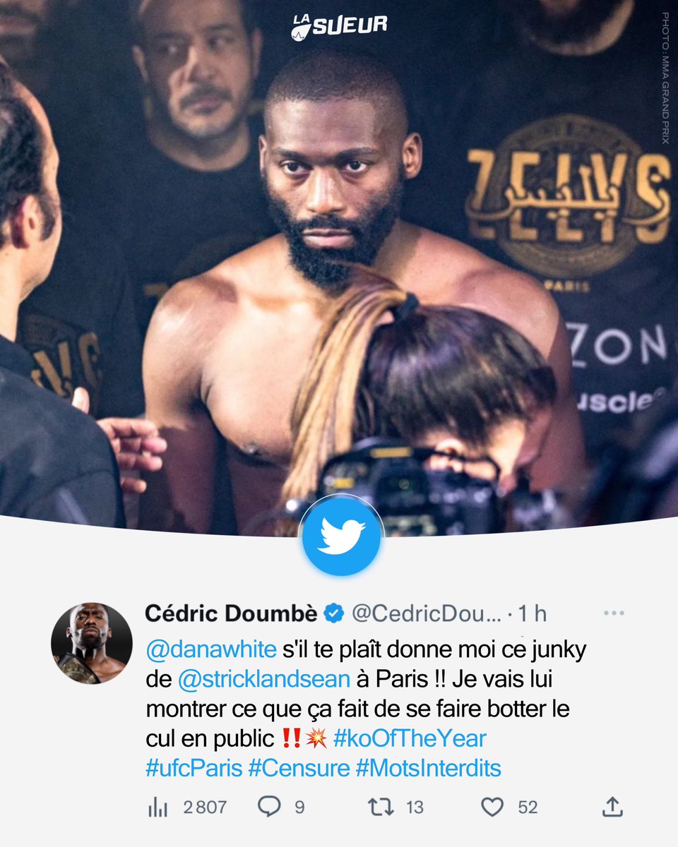 La Sueur on Twitter "Doumbé veut la peau de Strickland 😳"