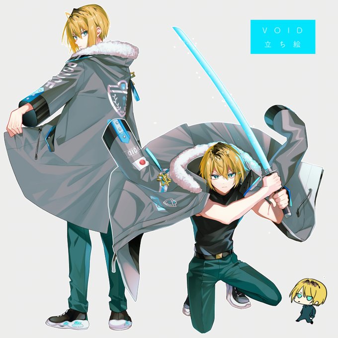 「blonde hair energy sword」 illustration images(Latest)