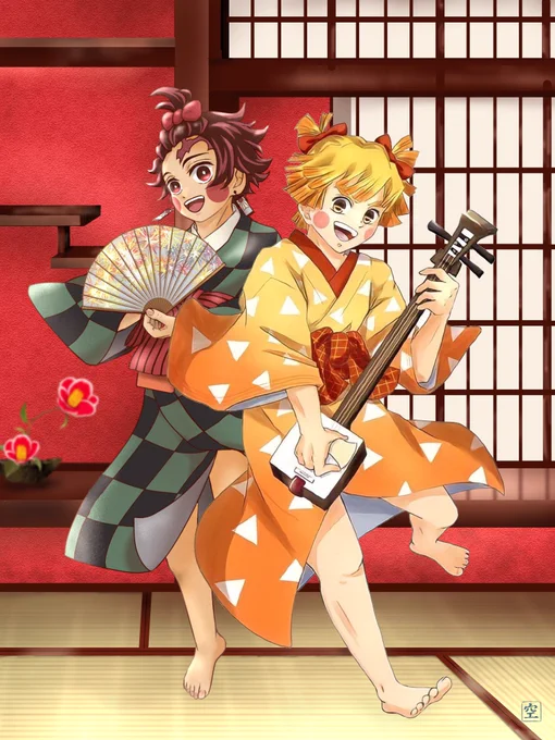 こはくちゃん とコラボ!!光栄にもお声掛けいただき、お互いに推しを描きあって交換っここはくちゃんの子ちゃんに子と背景を描かせてもらいました耳を澄ませば、イキイキした子ちゃんの演奏が聴こえてきそう歌は苦手なので、子舞います 