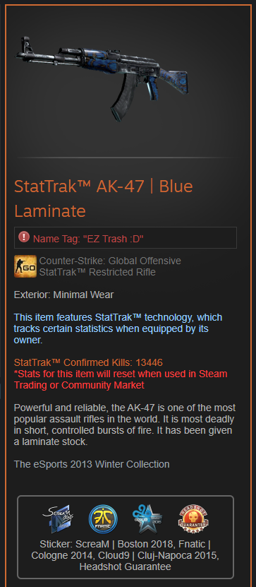 PXXRNOISE's tweet photo. 🎁AK-47 StatTrak Blue Laminate 25$🎁 

📢To enter
✅Follow @GodzillaXgg &amp; @DavidbsyCS
✅Retweet &amp; Tag friends
⏰Ends in 7 days

#CSGOGiveaway #csgoskins #csgofreeskins #CSGO #gaming https://t.co/KvOQSvDG6Q